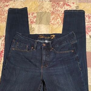 Seven7 Women's Dark Blue Skinny Jeans Size 10